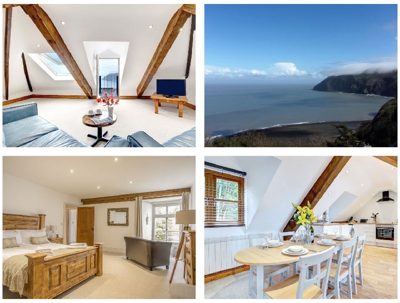 The Penthouse Lynmouth Bay a british holiday cottage for 6 in , 